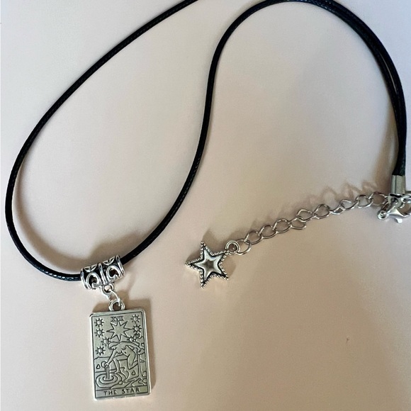 Tarot Card “The Star” Pendant Necklace with Star Charm at back of neck - Picture 13 of 15